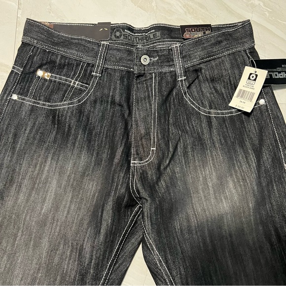 Vintage Y2K South Pole Jeans Pants 34x34 Black Sand Baggy Rare Deadstock NWT - Picture 1 of 5